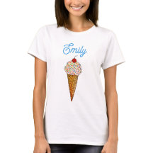 Camiseta personalizada de crema de hielo