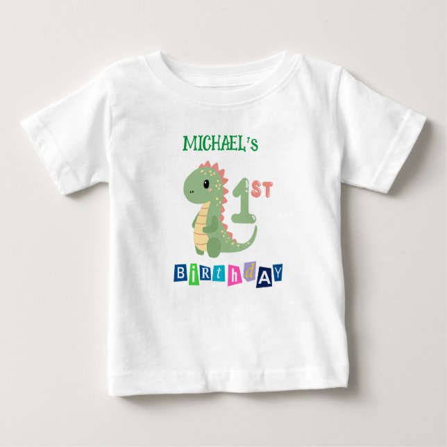 Camiseta Personalizada de Cumpleaños 1 para Niño c (Anverso)
