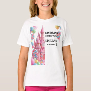 Camiseta personalizada de cumpleaños Candyland par