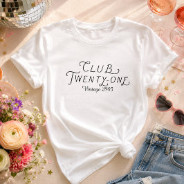 Camiseta personalizada de cumpleaños Club Twenty-O
