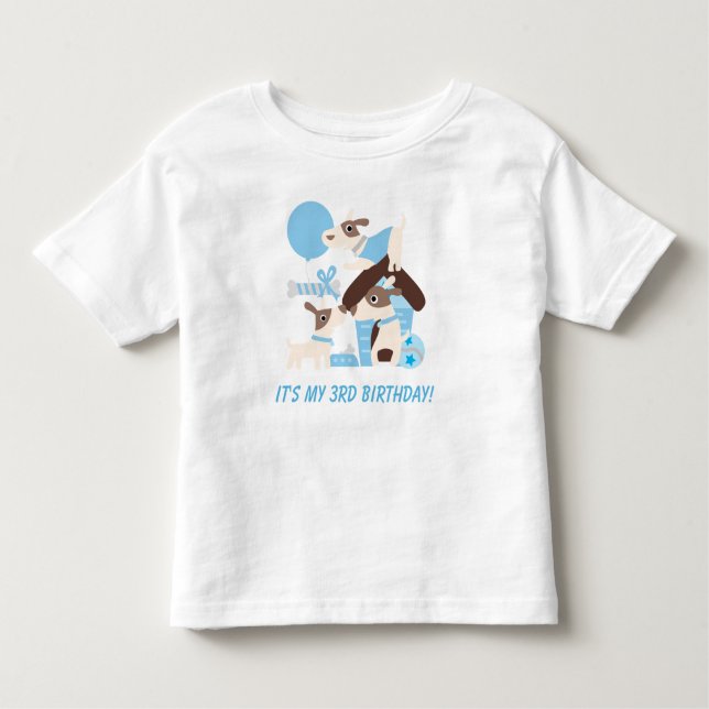 Camiseta personalizada de cumpleaños de perro con  (Anverso)