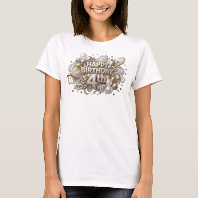 Camiseta personalizada de cumpleaños FELIZ CUMPLEA (Anverso)