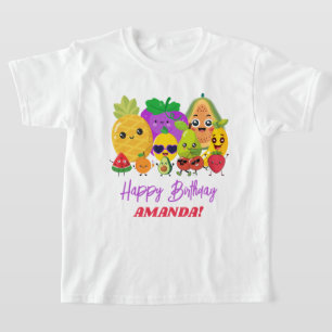 Camiseta personalizada de cumpleaños feliz para ni