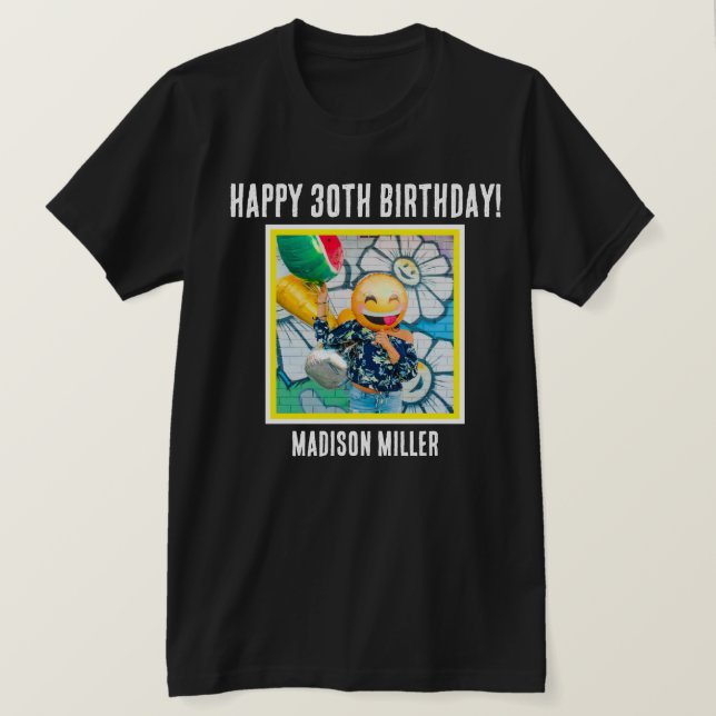Camiseta personalizada de cumpleaños número 30 (Anverso del diseño)