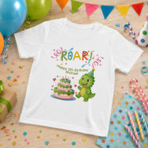 Camiseta personalizada de dinosaurio para cumpleañ