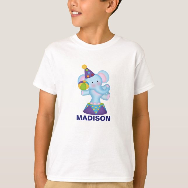 Camiseta personalizada de elefante de circo (Anverso)