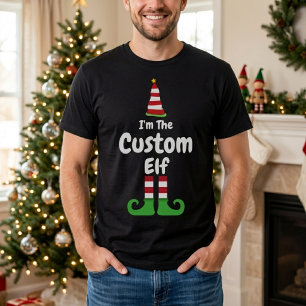 Camiseta personalizada de elfo, Camiseta de Navida