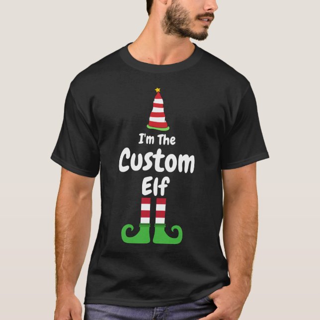 Camiseta personalizada de elfo, Camiseta de Navida (Anverso)