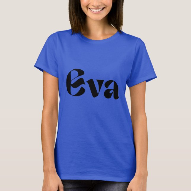 Camiseta personalizada de 'EVA' impresa de Chica (Anverso)