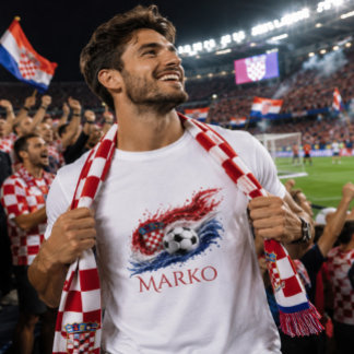 Camiseta personalizada de fanático de fútbol croat