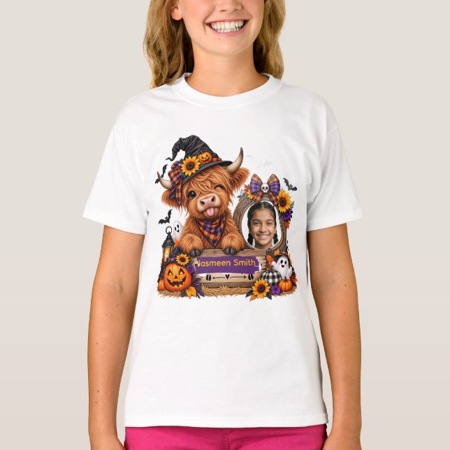 Camiseta personalizada de fiesta de Halloween de v (Anverso)