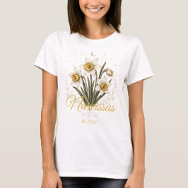 Camiseta Personalizada de Flor de Cumpleaños Narci