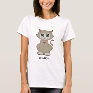 Camiseta Personalizada de Gatito Adorable