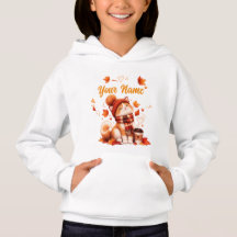 Camiseta personalizada de gato de otoño para niños
