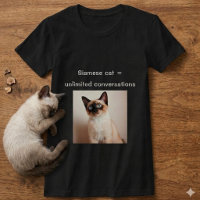 Camiseta Personalizada de Gato Siamés Regalo de Fo