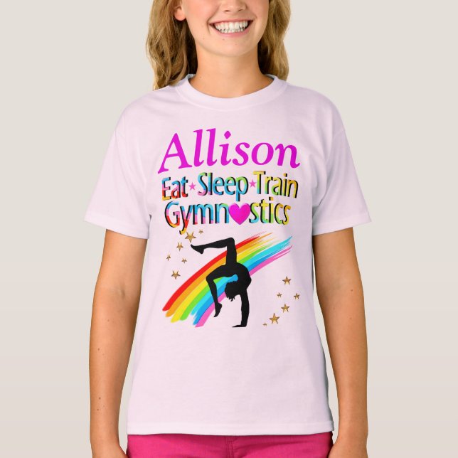 CAMISETA PERSONALIZADA DE GIMNASTICA DE TREN DE SU (Anverso)