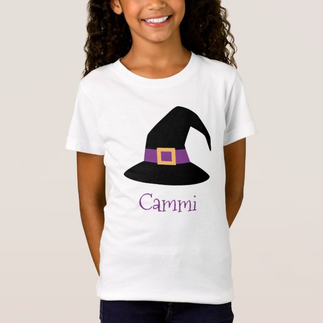 Camiseta personalizada de Gorra de brujas de Hallo (Anverso)