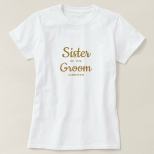 Camiseta personalizada de hermana del novio