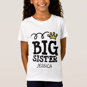 Camiseta personalizada de hermana mayor para herma