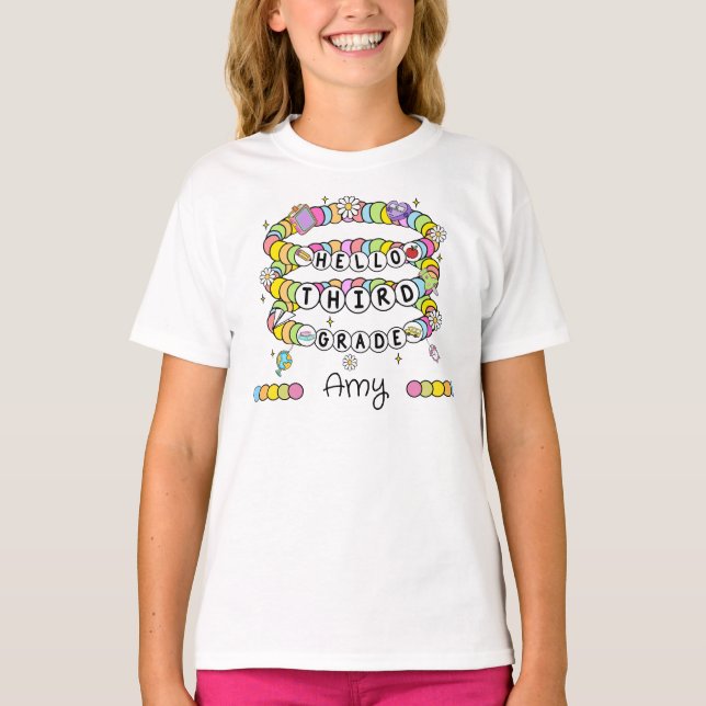Camiseta Personalizada de Hola Tercer Grado (Anverso)
