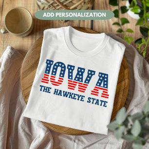 Camiseta personalizada de Iowa Patriótica El Estad