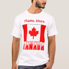 Camiseta personalizada de la bandera canadiense pa
