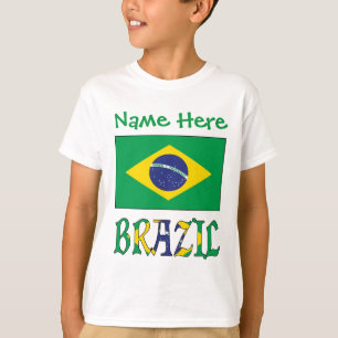 Camiseta personalizada de la bandera de Brasil par