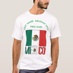 Camiseta personalizada de la bandera de México par