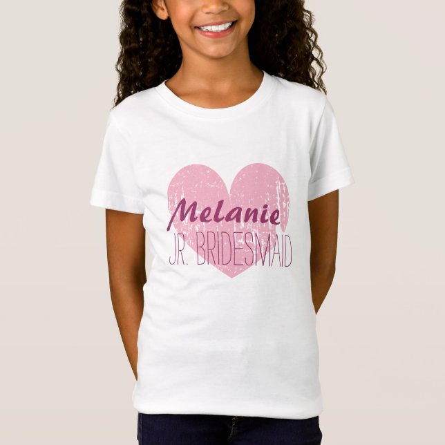 Camiseta personalizada de la dama de honor para ch (Anverso)