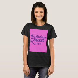 Camiseta personalizada de la reina del cumpleaños