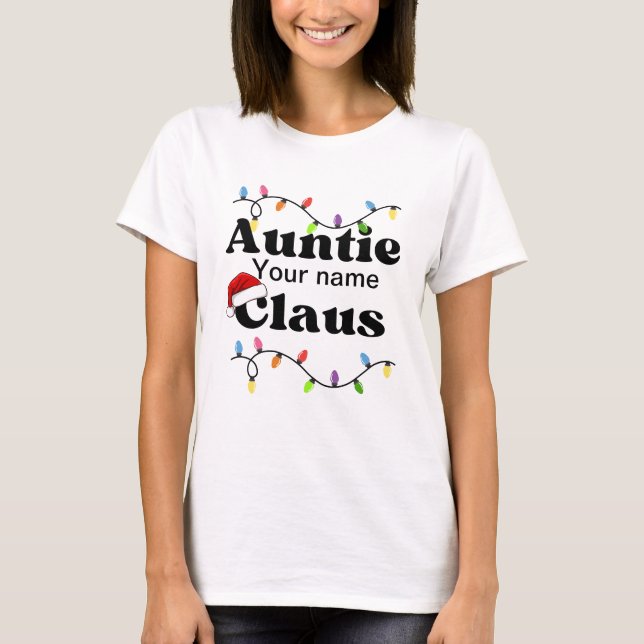 camiseta personalizada de la tía Claus (Anverso)