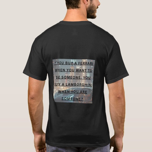 Camiseta personalizada de Lamborghini de media man (Reverso)