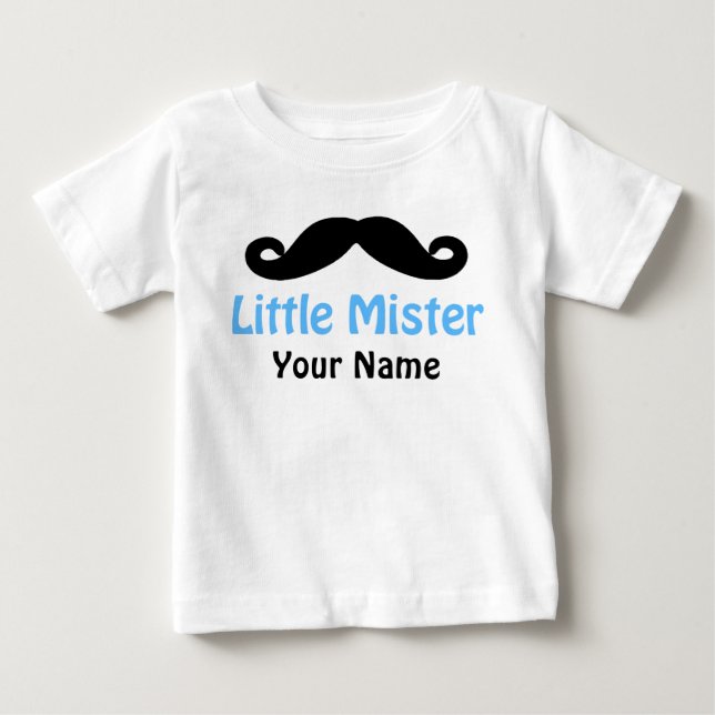Camiseta personalizada de Little Brother Mustache (Anverso)