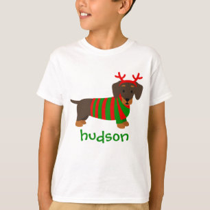 Camiseta personalizada de los Navidades Dachshund
