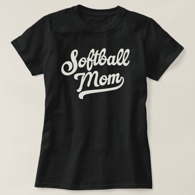 Camiseta Personalizada de Mamá de Sóftbol con Núme (Diseño del anverso)