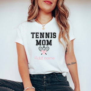 Camiseta personalizada de mamá de tenis con lazo r