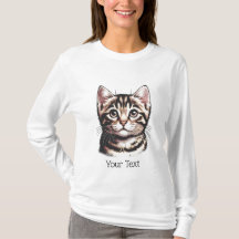 Camiseta personalizada de manga larga de cara de t