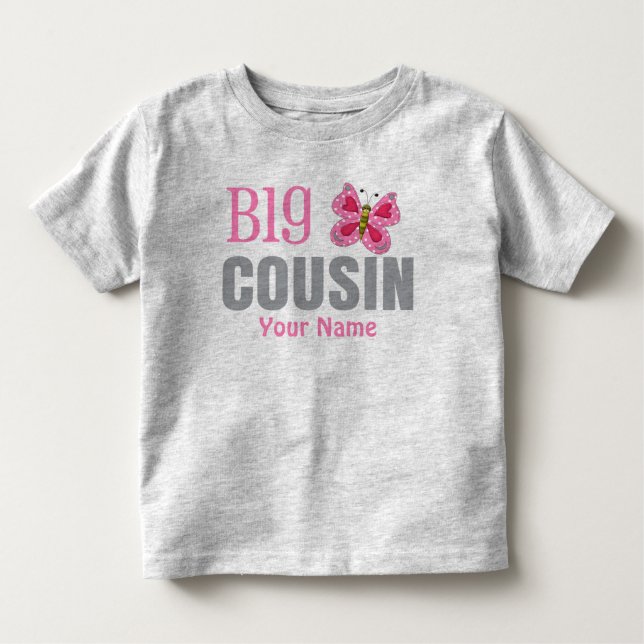 Camiseta personalizada de mariposa de primo grande (Anverso)