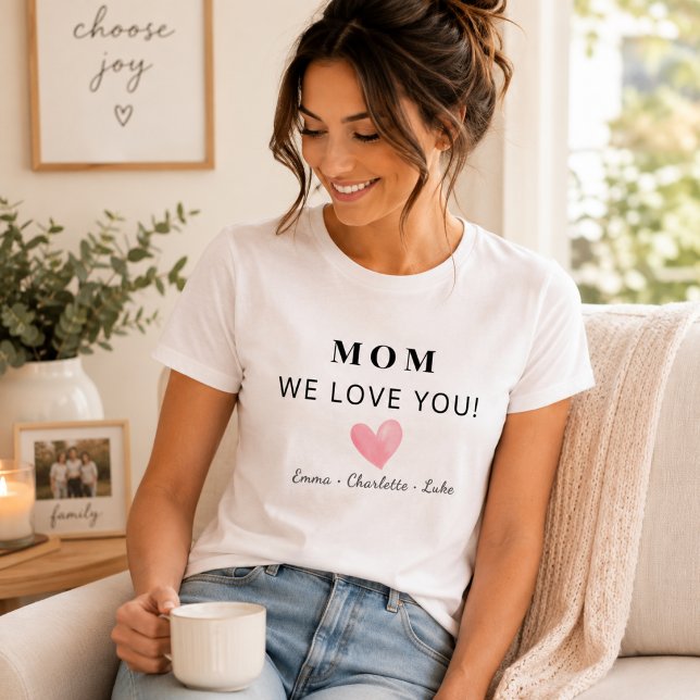 Camiseta Personalizada de Moda Mamá Te Amamos (Subido por el creador)