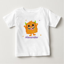 Camiseta personalizada de monstruo lindo para bebé