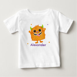 Camiseta personalizada de monstruo lindo para bebé