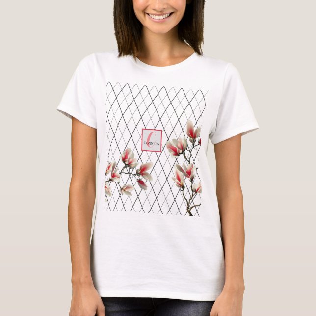 Camiseta personalizada de mujeres monogramada (Anverso)