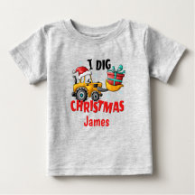 Camiseta personalizada de Navidad con excavadora