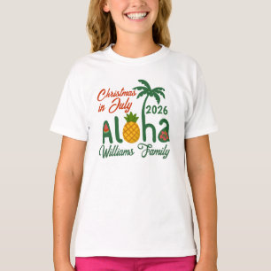 Camiseta Personalizada de Navidad en Julio Aloha
