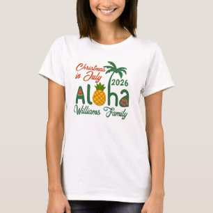 Camiseta Personalizada de Navidad en Julio Aloha