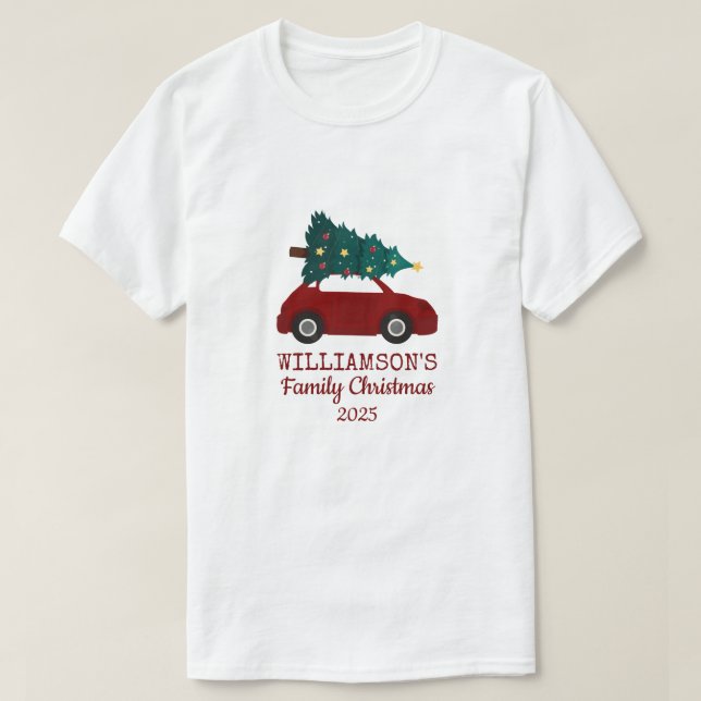 Camiseta personalizada de Navidad familiar con coc (Diseño del anverso)