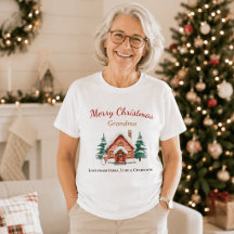 Camiseta personalizada de Navidad para abuela rega