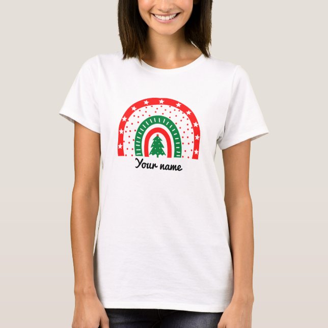 Camiseta personalizada de Navidades de nombres (Anverso)