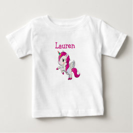 Camiseta Personalizada de Niña Unicornio Rosa