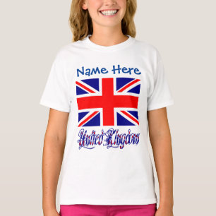 Camiseta personalizada de niñas con bandera del Re